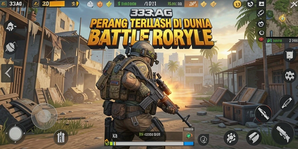 Screenshot gameplay seru dari 33AG Battle Royale.