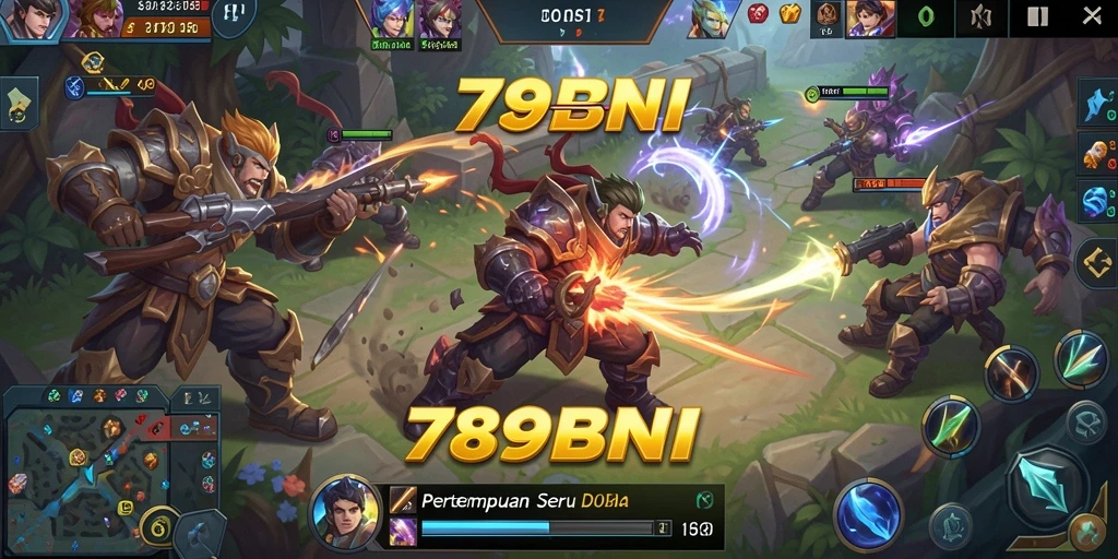 Screenshot gameplay 789BNI dengan aksi pertempuran intens.