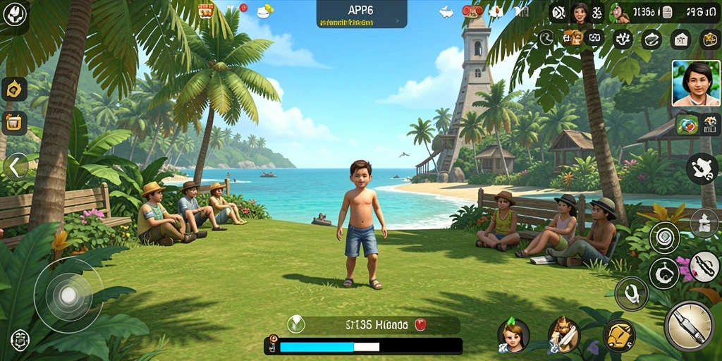 Screenshot menampilkan gameplay santai dan ceria dari API36.