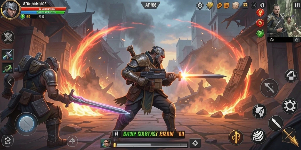 Tampilan menarik dari gameplay strategis API66 yang menantang.