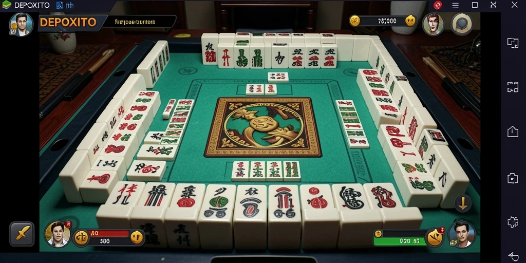 Tampilan utama DEPOXITO yang menarik dengan gameplay Mahjong yang seru.