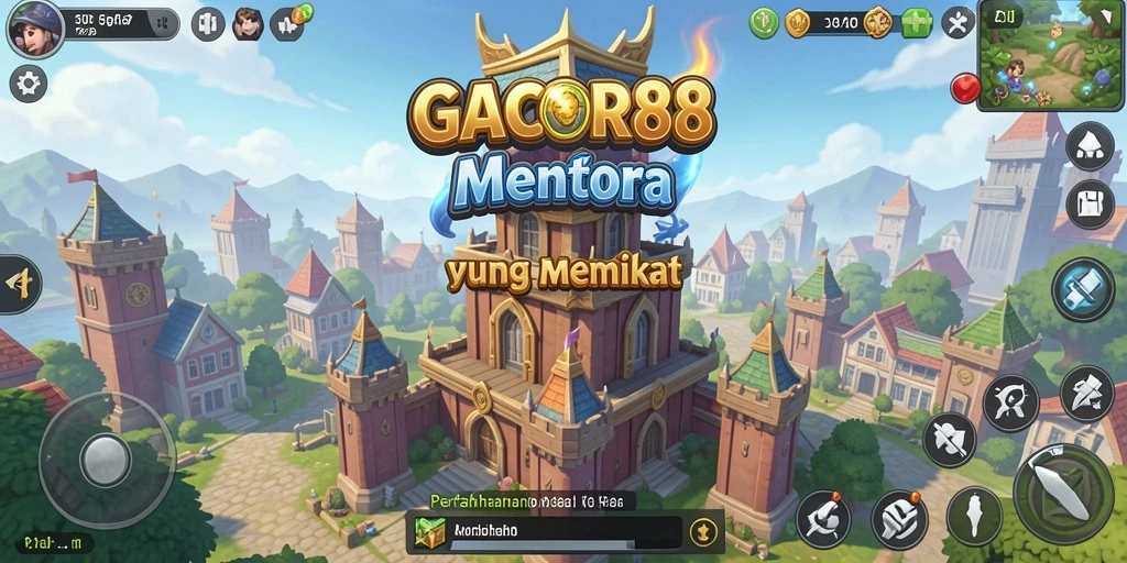 Tampilan gameplay menara dengan grafik menawan di GACOR88.