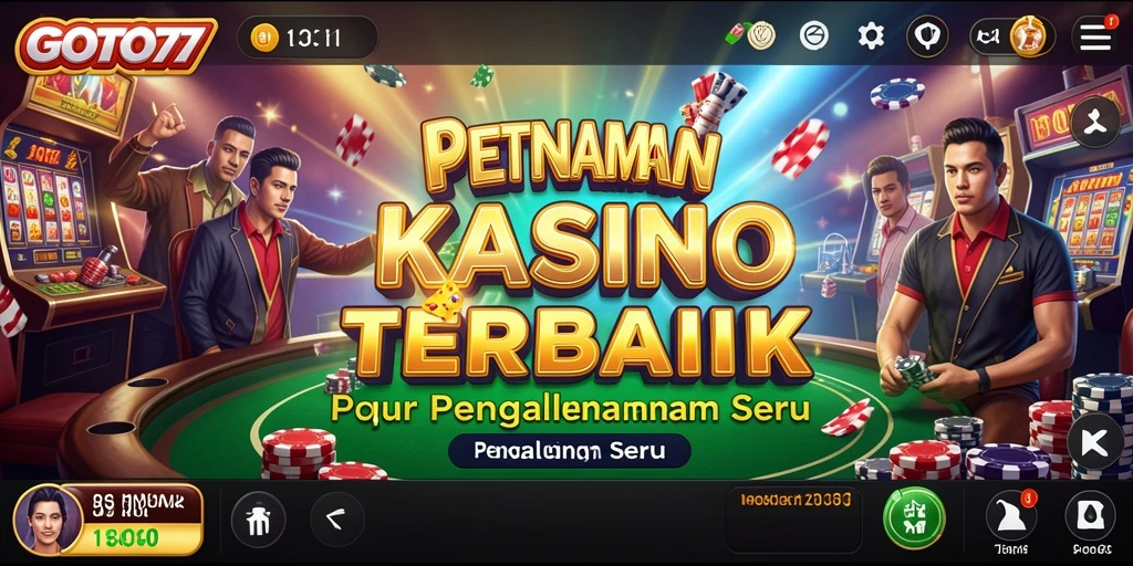 Tampilan gameplay menarik dari GOTO77 yang menghadirkan suasana Kasino sesungguhnya.