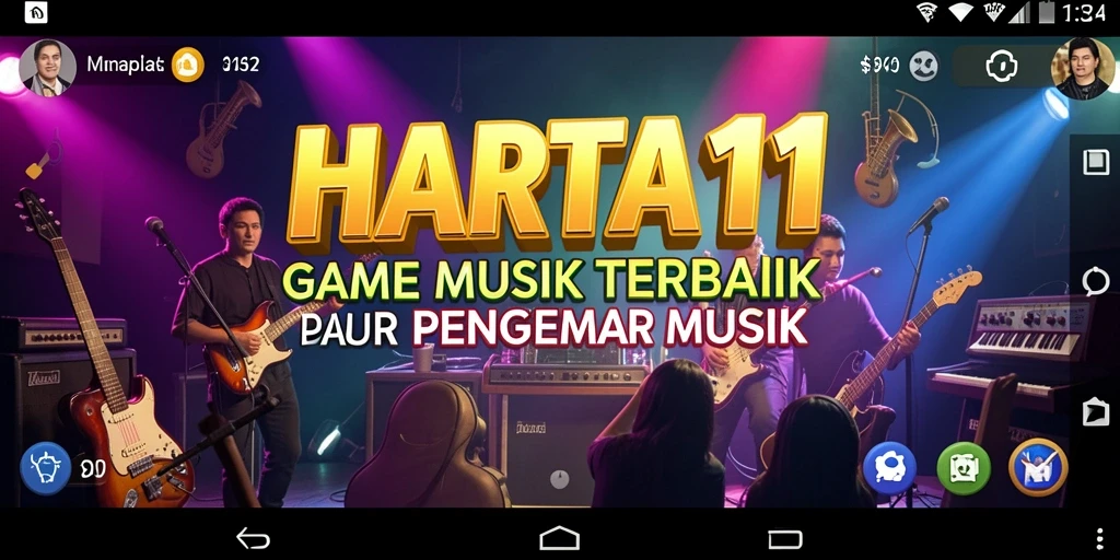 Gameplay HARTA11 dengan interaksi musik yang mengasyikkan.