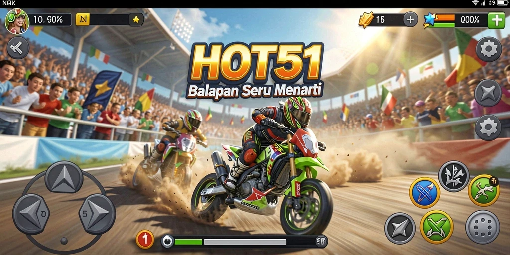 Gameplay seru dalam balapan cepat dan adrenalin tinggi.
