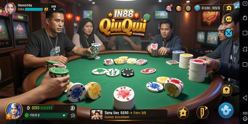 Screenshot permainan QiuQiu IN88 yang menarik.