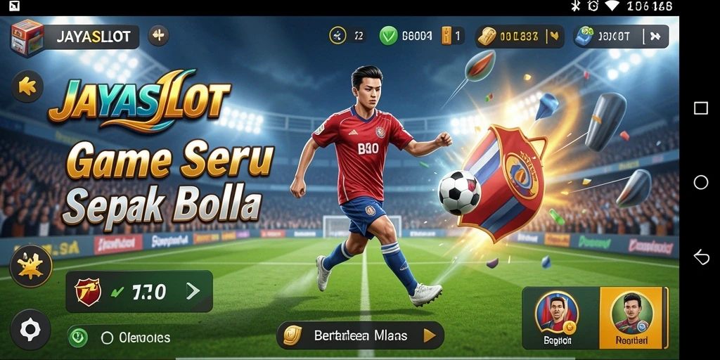 Gameplay mendebarkan dari JAYASLOT dengan pemain sepak bola.