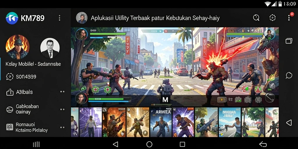Screenshot KM789 menampilkan antarmuka aplikasi Utility praktis dan fungsional.