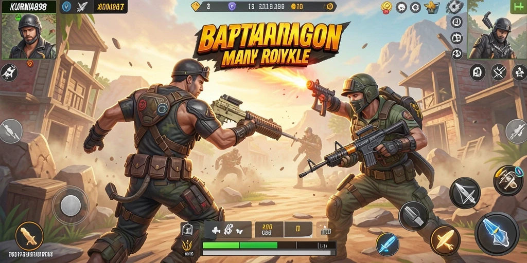 Tampilan gameplay menarik di dunia Battle Royale KURNIA898.