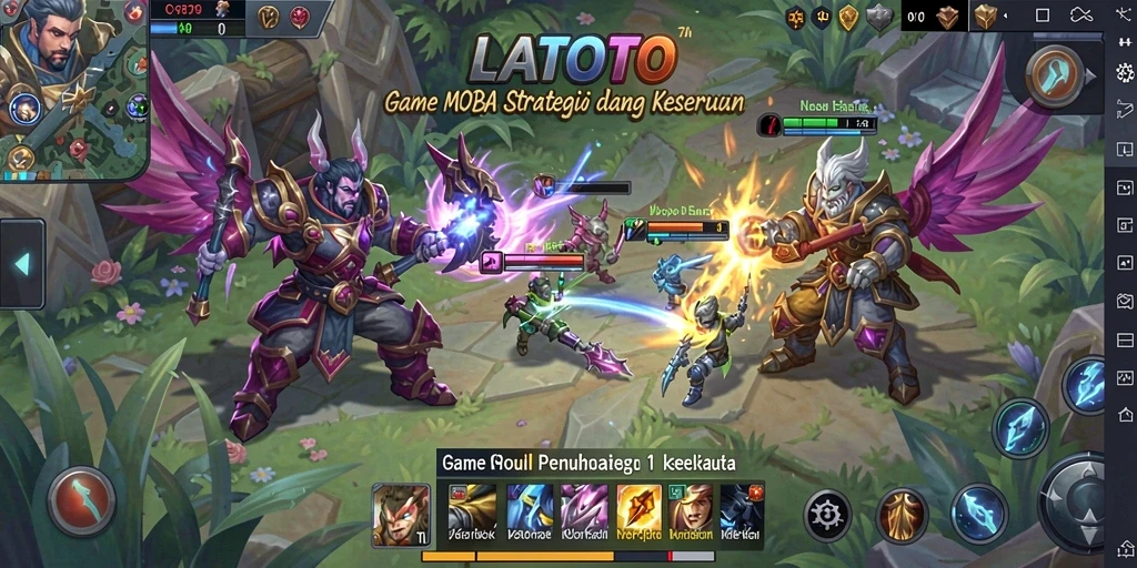 Gameplay seru dengan strategi tim yang intens di LATOTO.