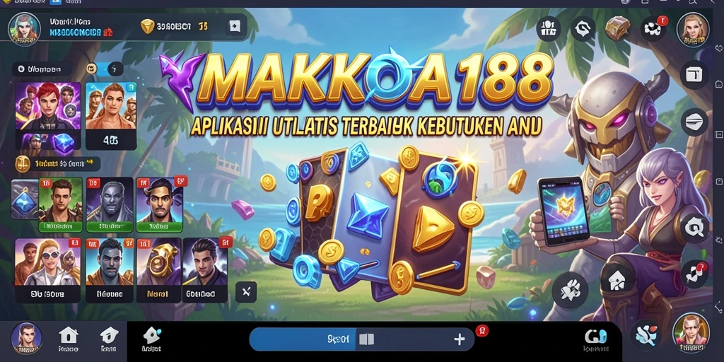 Tampilan utama MAHKOTA188 dengan fitur utilitas yang lengkap.