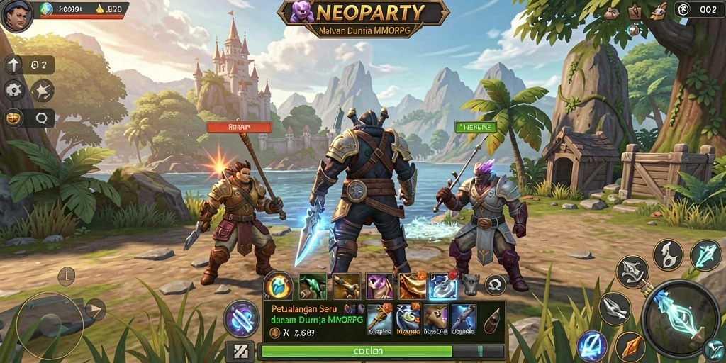 Gameplay menarik di dunia fantasi <strong>NEOPARTY</strong> yang menantang.