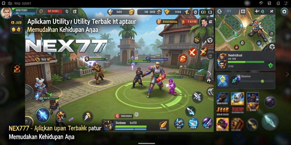 Tampilan antarmuka utama NEX777 yang sederhana dan efektif.