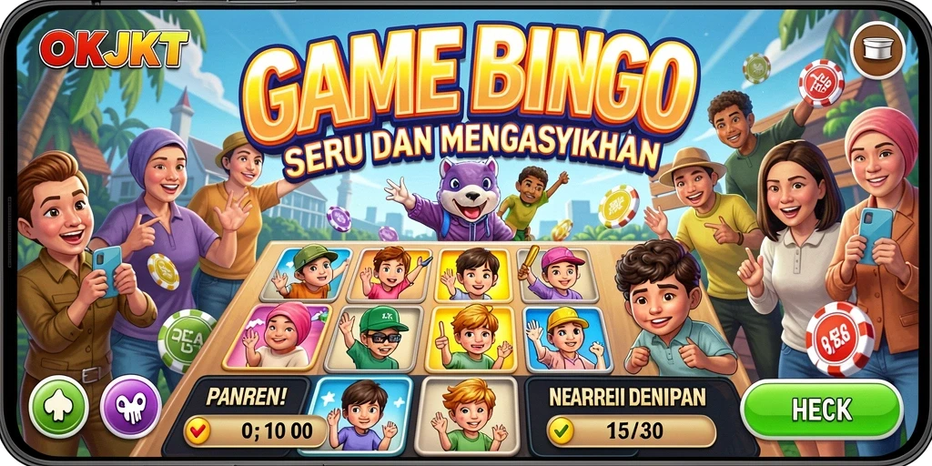 Tampilan menarik dari gameplay Bingo di OKJKT dengan interaksi sosial.