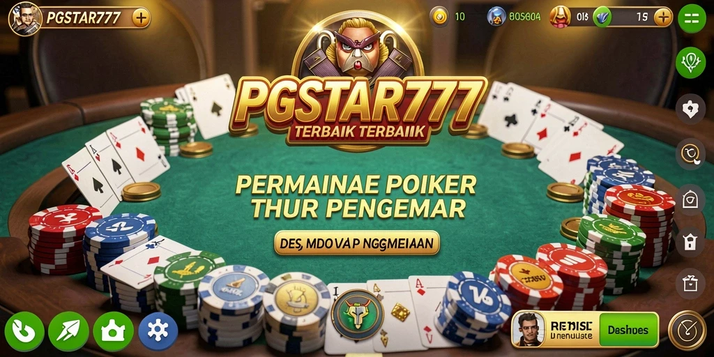 Tampilan gameplay PGSTAR777 yang mengesankan dengan beragam pilihan permainan poker.