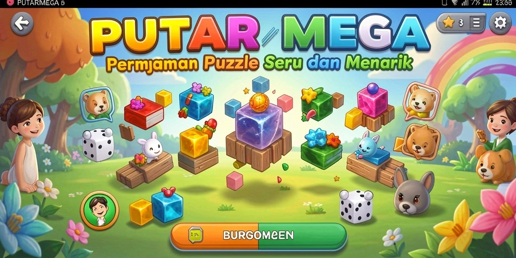 Screenshot gameplay menampilkan tantangan Puzzle yang menarik.