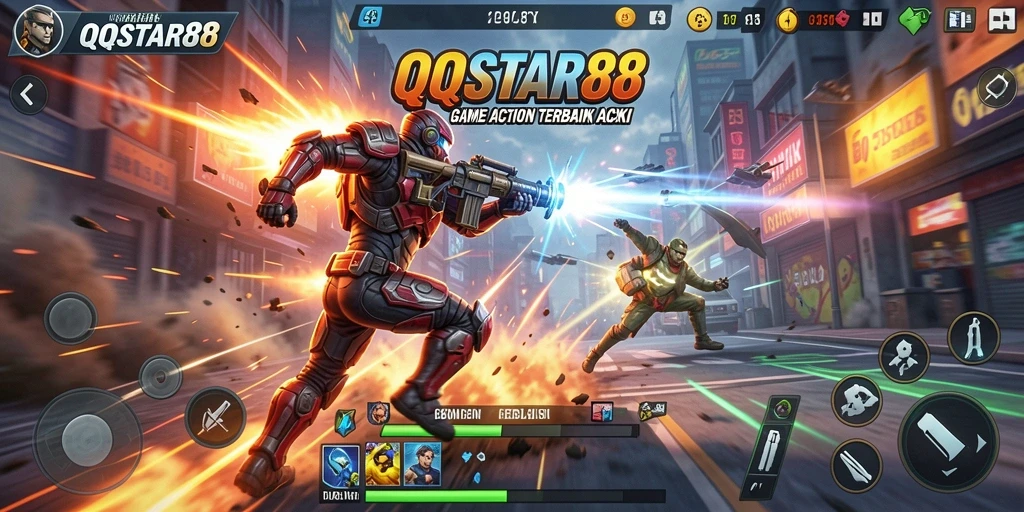 Tampilan gameplay mendebarkan dari QQSTAR88 dengan aksi yang cepat.
