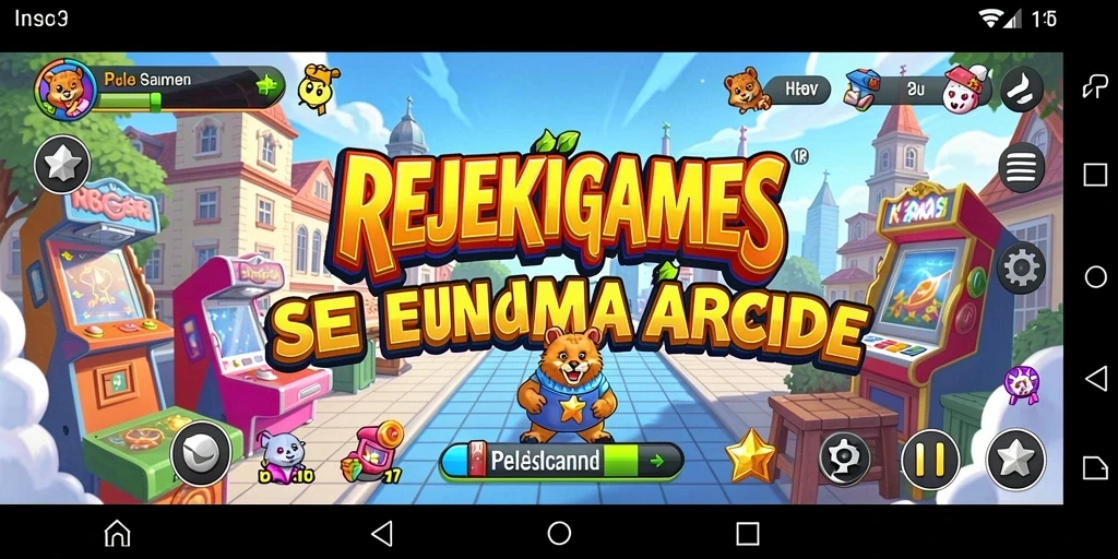 Tampilan gameplay seru dalam REJEKIGAMES yang penuh warna.