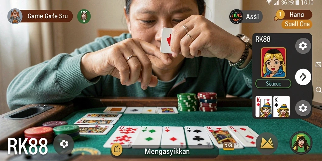 Tampilan gameplay Gaple yang seru dan interaktif di RK88.