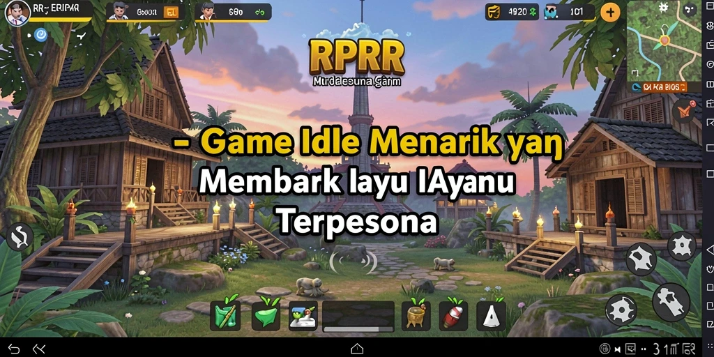 Tampilan gameplay RPRR yang memukau dalam genre Idle.
