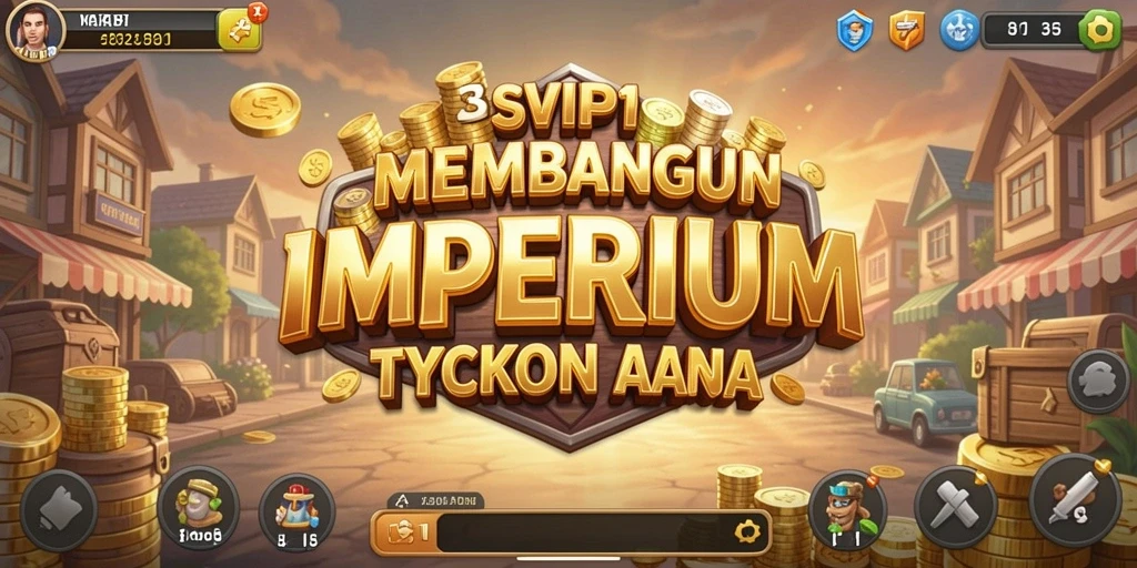 Screenshot gameplay SVIP1 menampilkan pengelolaan bisnis Tycoon yang dinamis.