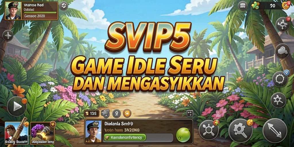 Screenshot gameplay SVIP5 menunjukkan karakter yang berkembang otomatis.