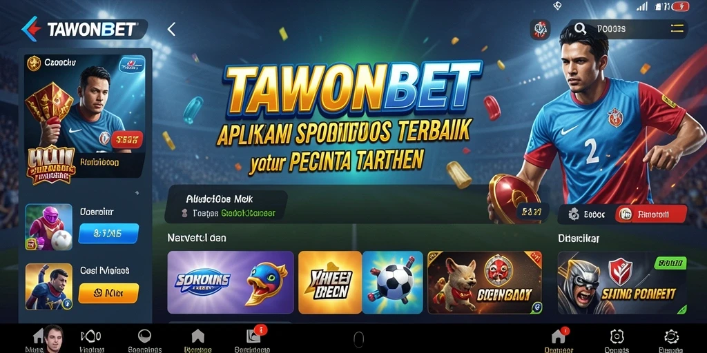 Gameplay TAWONBET yang interaktif dengan berbagai pilihan taruhan olahraga.