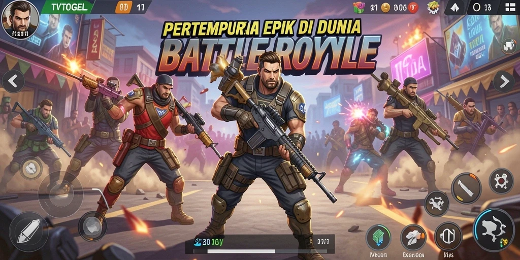 Gameplay mendebarkan dari TVTOGEL dalam mode Battle Royale.