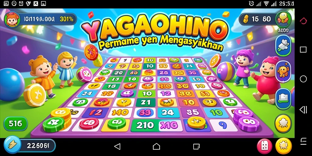 Tampilan seru gameplay Bingo di YAGAOHEN, siap menantang!